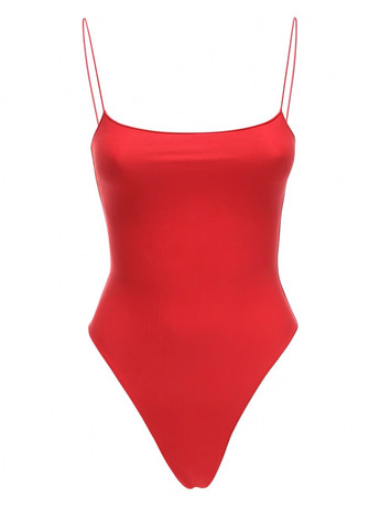 Червоний літній суцільний червоний купальник tropic of c суцільний No Brand