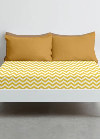 Дитяче простирадло 110х160 YELLOW ZIGZAG (4822052191187) Cosas (266621965)