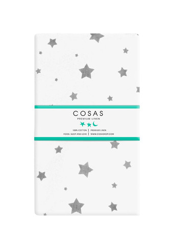 Простирадло на резинці 120х200 GREY STARFALL (4822052118429) Cosas (266619772)