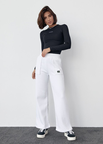 Трикотажные штаны на флисе с накладными карманами Lurex (266431503)
