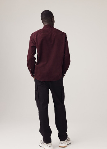 Бордовая кэжуал рубашка H&M