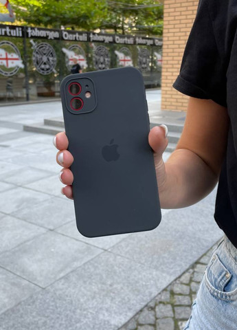 Чехол iPhone 11 Silicone Case с квадратными бортиками Full Camera Gray No Brand (266623545)
