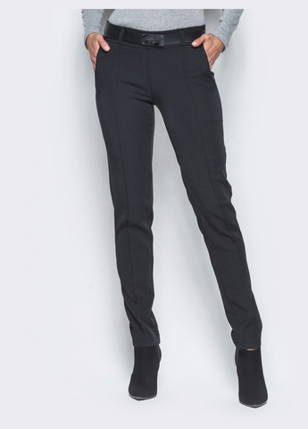 черные брюки с отстроченными стрелками Dressa (266622622)