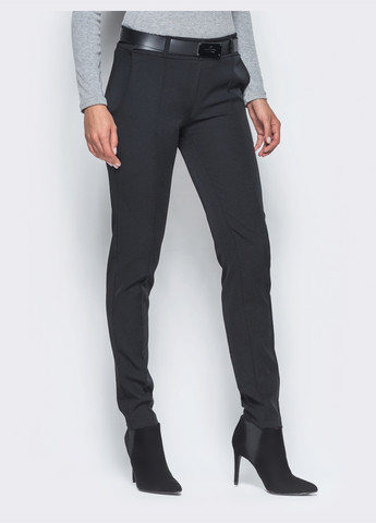 черные брюки с отстроченными стрелками Dressa (266622622)