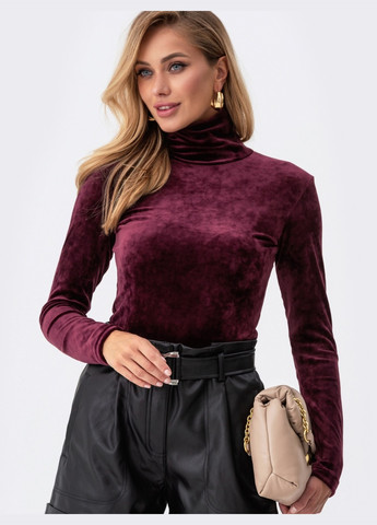 велюровий гольф бордового кольору Dressa (266622306)