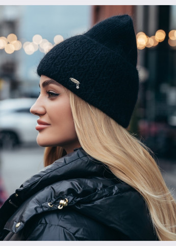 двухслойная шапка-бини без флиса чёрная Dressa (266622431)