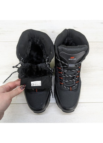 Черные зимние ботинки мужские зимние Situo