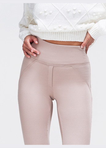 бежевые лосины с начёсом с завышенной талией Dressa (266622372)