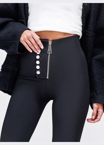 лосины черного цвета на молнии Dressa (266622636)