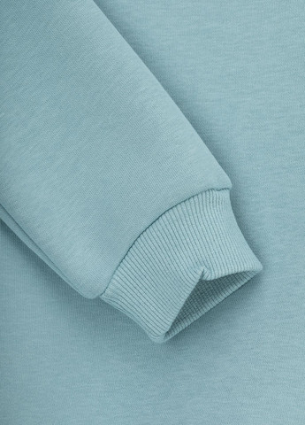 Mago свитшот однотонный бирюзовый повседневный