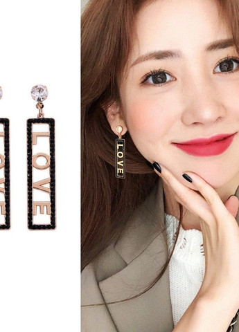 Сережки-цвяшки LOVE, сережки-пусети, сережки, прикраси, No Brand (266700902)