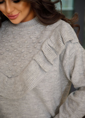 Серый зимний свитер джемпер Minova
