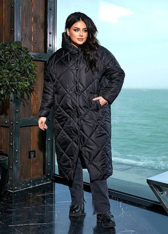 Черное зимнее Зимнее пальто женское Liton