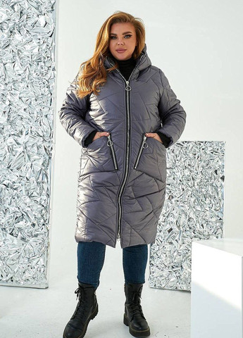 Сіре зимнє Зимове жіноче пальто Liton