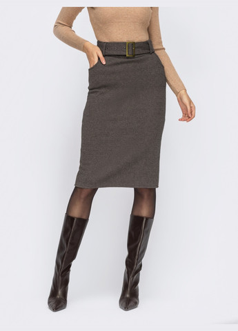 Коричневая коричневая юбка-карандаш из жаккарда Dressa