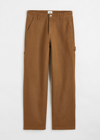 Коричневые повседневный демисезонные брюки H&M