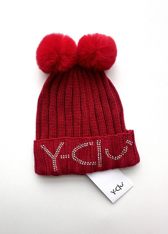 Шапка зимняя для девочки бордовая Unica Y-Clu (266701762)