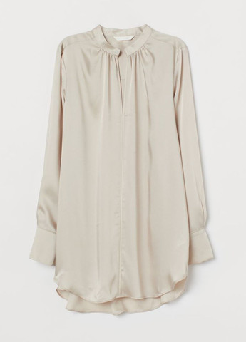 Светло-бежевая демисезонная блуза удлиненная H&M