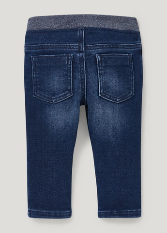 Синие демисезонные джинсы на флисе C&A