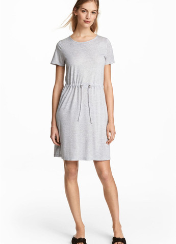 Світло-сіра повсякденний сукня H&M меланжева