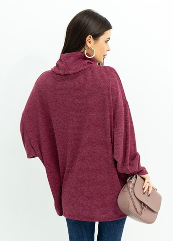 Бордовий зимовий бордовий ангоровий светр із хомутом ISSA PLUS