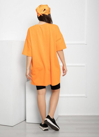 Помаранчева літня помаранчева вільна трикотажна футболка ISSA PLUS