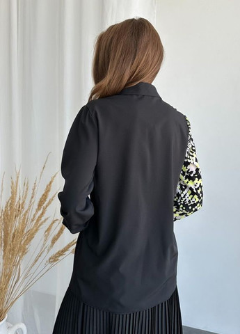 Сорочка SA-278A чорно-салатова ISSA PLUS (266782682)