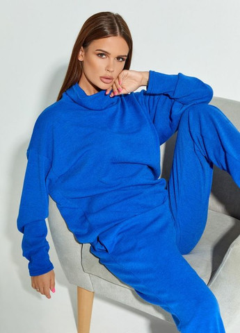 Ангоровый синий демисезонный костюм ISSA PLUS (266343971)