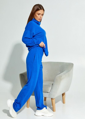Ангоровый синий демисезонный костюм ISSA PLUS (266343971)