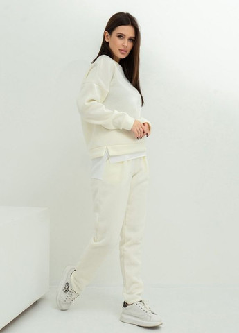Молочный костюм с белой вставкой ISSA PLUS (266783021)