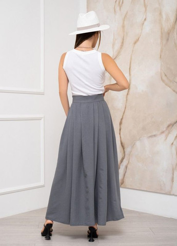 Сіра текстурована спідниця зі складаннями ISSA PLUS (259734761)