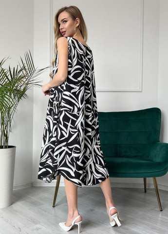 Чорний сарафан з асиметричним низом ISSA PLUS (259736164)