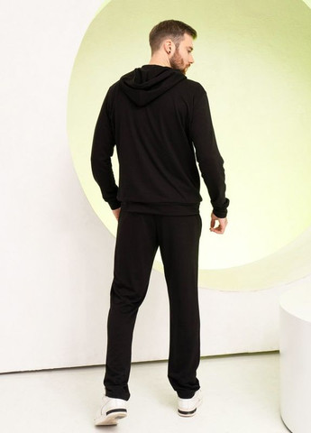 Черный однотонный спортивный костюм с худи ISSA PLUS (266782184)