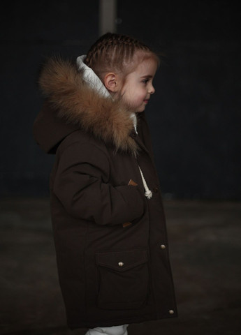 Коричневая зимняя парка зимняя куртка Little Bunny