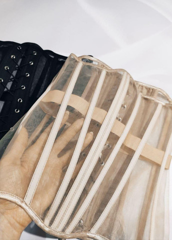Элегантный корсет на 16ти косточках с прозрачными вставками люкс на одежду 5113 ААА (266901074)