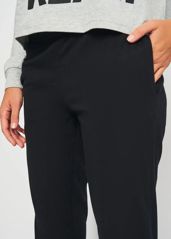 Черная всесезон костюм домашний женский лонгслив + брюки Роза