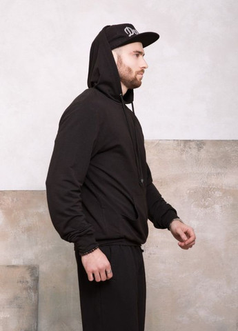 Черное трикотажное худи с капюшоном ISSA PLUS (266799431)