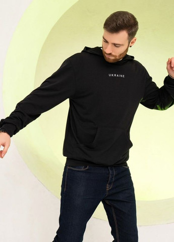 Черное трикотажное худи с патриотической надписью ISSA PLUS (266799827)