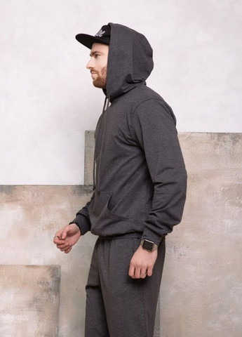 Темно-серое трикотажное худи с капюшоном ISSA PLUS (266799424)