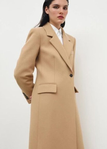 Бежевое демисезонное Пальто однобортное Zara
