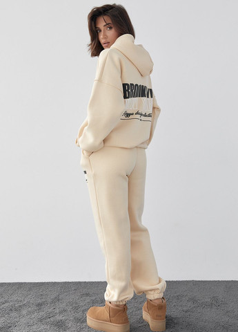 Утепленный спортивный костюм женский с джоггерами и худи Lurex (266267118)