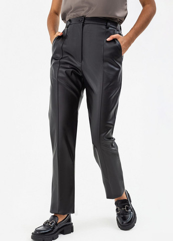 Черные кэжуал демисезонные прямые брюки Garne