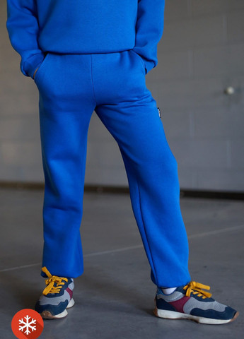 Синие спортивные зимние зауженные брюки Garne