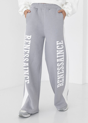 Теплые трикотажные штаны с лампасами и надписью Renes Saince Lurex (265405367)