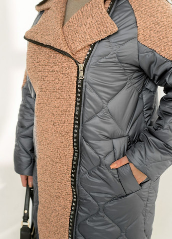 Сіро-бежева зимня зимова куртка Minova