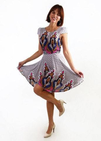 Комбинированное кэжуал платье Mtp с абстрактным узором