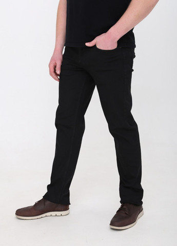 Черные демисезонные прямые джинсы мужские черные прямые 36 длина Пряма FRANCO BENUSSI