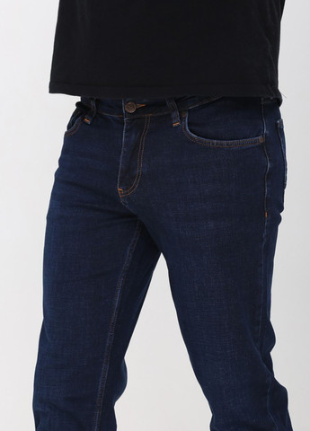 Темно-синие демисезонные прямые джинсы мужские темно-синие прямые 38 длина Пряма FRANCO BENUSSI