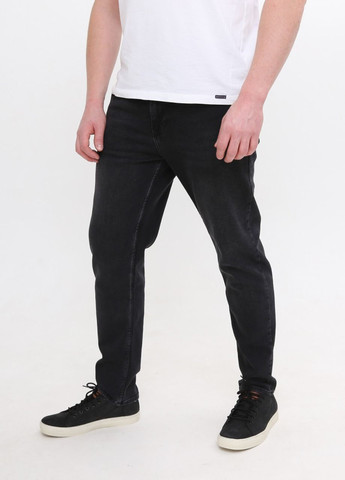 Чоловічі джинси МОМ чорні варені зі стрейчем JEANSclub MOM (266914579)
