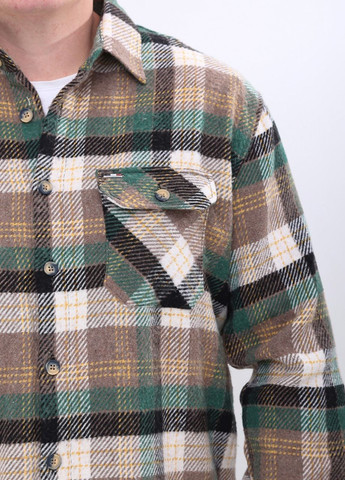 Зеленая повседневный рубашка в клетку Jean Piere